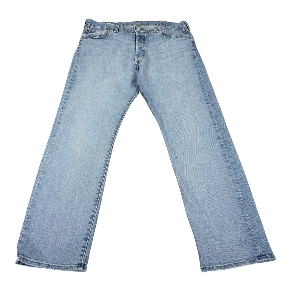 Levis 501 Original Fit Jeans Mens 38x30 Light Blue Denim Excellent Straight Leg